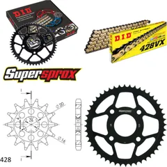 Chain Kit - Steel - for: YAMAHA RD80LC2 83-87 14-48-118 DID428VX(G&B) Clip