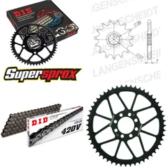 Chain Kit - Steel - for: MBK/YA X-Limit 50 [8 x Ø8.5] 97-01/DT 12-52-128 DID420V Clip