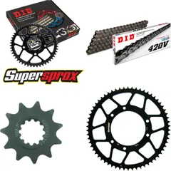 Kettensatz Stahl PEUG/YAM XP6 Enduro /Track 50 07-08/D 11-62-134 DID420V Clip