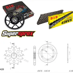Chain Kit - Steel - for: YAMAHA TZR125 /R [J] 93-99 16-46-140 DID428VX rivet