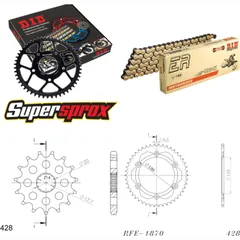 Chain Kit - Steel - for: YAMAHA TZR125 /R [J] 80km/h 93-99 15-46-140 DID428NZ(G&B) Clip
