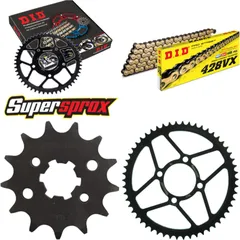Chain Kit - Steel - for: YAMAHA TT125 R 19``/16`` 02-04 13-54-122 DID428VX(G&B) rivet