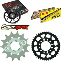 Chain Kit - Steel - for: YAMAHA TW200 89-94 14-45-120 DID428VX(G&B) Clip