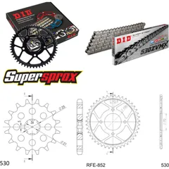 Chain Kit - Steel - for: YAMAHA RD250 LC 80-83 16-41-102 DID530ZVM-X endless