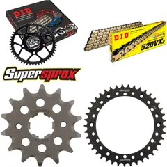 Chain Kit - Steel - for: YAMAHA YFZ350 Banshee 90-05 14-41-104 DID520VX3(G&B) rivet