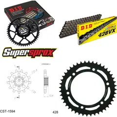 Chain Kit - Steel - for: YAMAHA YBR250 07-13 15-44-132 DID428VX Clip