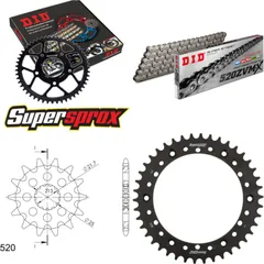 Chain Kit - Steel - for: YAMAHA XT500 76-89 16-42-100 DID520ZVM-X rivet