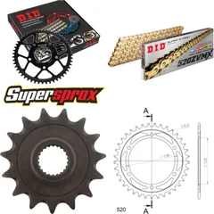 Chain Kit - Steel - for: YAMAHA SRX600 87-90 15-37-104 DID520ZVM-X(G&G) rivet