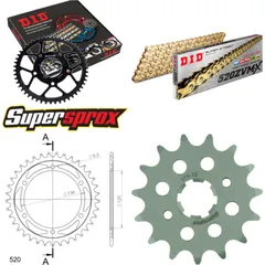 Chain Kit - Steel - for: YAMAHA SRX600 86-86 15-37-104 DID520ZVM-X(G&G) rivet