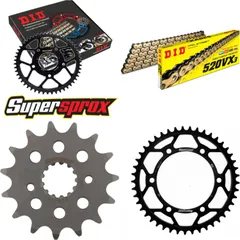 Chain Kit - Steel - for: YAMAHA XT660 R 04-15/XT660 X Supermot 15-45-110 DID520VX3(G&B) endless