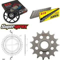 Chain Kit - Steel - for: YAMAHA SZR660 94-98 15-39-110 DID520VX3 rivet