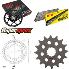 Chain Kit - Steel - for: YAMAHA FZ750 87-90 16-43-110 DID530VX3 endless