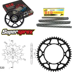 Chain Kit - Steel - for: KAWASAKI KX125 90-91 12-48-112 DID520NZ Clip