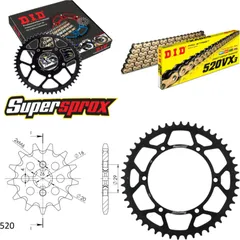 Chain Kit - Steel - for: KAWASAKI KX125 90-91 12-48-112 DID520VX3(G&B) endless