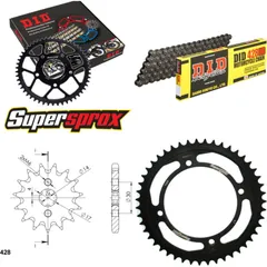Chain Kit - Steel - for: KAWASAKI KLX125 C 12-14 14-47-124 DID428HD Clip