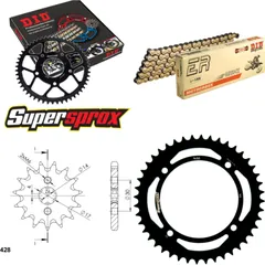 Chain Kit - Steel - for: KAWASAKI KLX125 D D-Tracker 10-14 14-44-122 DID428NZ(G&B) Clip