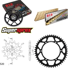 Chain Kit - Steel - for: KAWASAKI KX125 92-93 12-49-112 DID520ZVM-X(G&G) endless