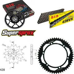 Chain Kit - Steel - for: KAWASAKI KDX125 91-91 15-52-132 DID428VX rivet