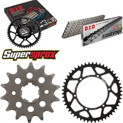 Chain Kit - Steel - for: KAWASAKI KLX250 R 93-98/KLX300 R 97-02 14-50-110 DID520ZVM-X rivet