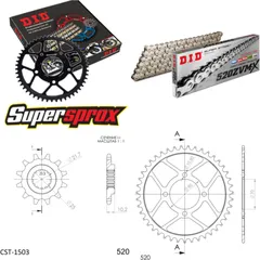 Chain Kit - Steel - for: KAWASAKI KFX250 Mojave KSF [US] 87-04 12-43-090 DID520ZVM-X(S&S) endless