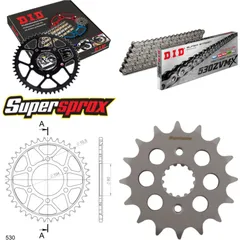 Chain Kit - Steel - for: KAWASAKI Z550 B 81-82 16-40-100 DID530ZVM-X rivet
