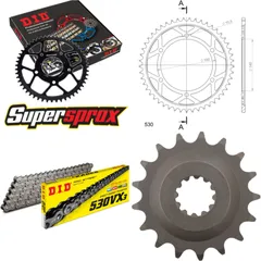 Chain Kit - Steel - for: KAWASAKI GPZ900 R 84-89 17-49-112 DID530VX3 rivet