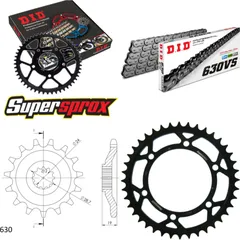 Chain Kit - Steel - for: KAWASAKI GPZ1000 RX >630< 86-88 15-40-094 DID630VS rivet