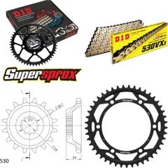 Chain Kit - Steel - for: KAWASAKI ZZR1100 90-92 17-45-110 DID530VX3(G&B) rivet