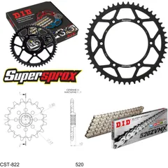 Chain Kit - Steel - for: HUSQVARNA CR125 98-08/WR125 98-13 13-50-114 DID520ZVM-X(S&S) endless