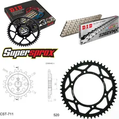 Chain Kit - Steel - for: HUSQVARNA SM125 S 00-06 14-49-114 DID520ZVM-X(S&S) rivet