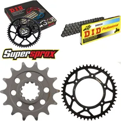 Kettensatz Stahl für: HUSABERG FE400 /S /E 00-03/FE501 /S / 14-48-120 DID520 Clip