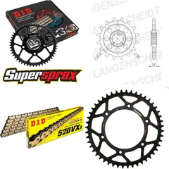 Chain Kit - Steel - for: HUSABERG FE450 E 04-08/FE550 /E 04-08 15-48-116 DID520VX3(G&B) rivet