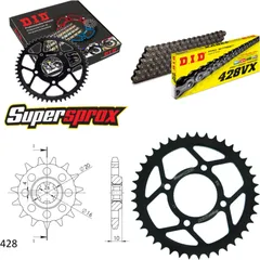 Kettensatz Stahl für: SUZUKI GN125 /E 97-99 14-41-124 DID428VX Endlos