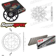 Chain Kit - Steel - for: SUZUKI GSX250 E 4 x Ø10.5 80-81 14-47-104 DID520ZVM-X rivet