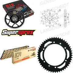 Kettensatz Stahl für: SUZUKI DR125 SM 08-14 16-50-130 DID428NZ(G&B) Clip