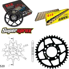 Chain Kit - Steel - for: SUZUKI LT160E Quadrunner 89-92/LT160F 11-39-084 DID520VX3(G&B) endless
