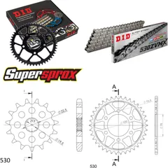 Chain Kit - Steel - for: SUZUKI GR650 83-85/GR650 X 83-89 15-38-106 DID530ZVM-X endless