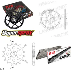 Chain Kit - Steel - for: SUZUKI GSX-R 1100 95-96 16-44-116 DID532ZLV rivet