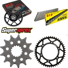 Chain Kit - Steel - for: KTM SX250 03-03/SX250 2T 04-15/SX250 13-48-114 DID520VX3 rivet