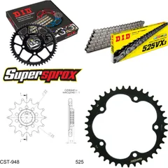 Chain Kit - Steel - for: MV Agusta F4 1000 R 05-09/F4 1000 S 0 15-40-108 DID525VX3 rivet