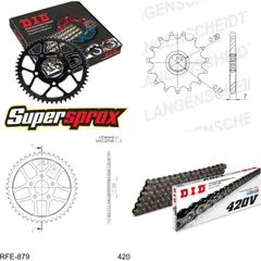 Kettensatz Stahl für: RIEJU RS1 50 98-04/RS1 50 Evolution 9 12-44-126 DID420V Clip
