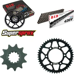 Kettensatz Stahl für: RIEJU RR50 03-06 11-48-124 DID420V Clip