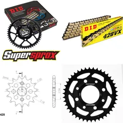 Kettensatz Stahl für: DAELIM VT125 98-00/VT125 Evolution 99 14-42-134 DID428VX(G&B) Niet