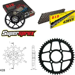 Kettensatz Stahl für: HYOSUNG GV125 Aquila 00-06/GV125 M Cr 13-48-138 DID428VX Clip