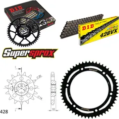 Chain Kit - Steel - for: HYOSUNG GT125 Naked 03-13/GT125 R Sup 14-52-136 DID428VX Clip