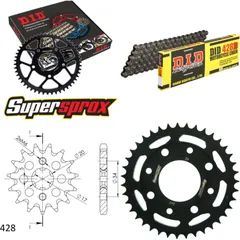 Chain Kit - Steel - for: KYMCO Sector 125 98-02 16-39-110 DID428D Clip