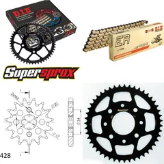 Chain Kit - Steel - for: KYMCO Stryker 125 On Road /Off Road 9 16-47-136 DID428NZ(G&B) Clip