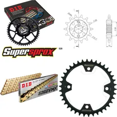 Chain Kit - Steel - for: KYMCO KXR250 Sport 04-07/MXU250 05-10 14-38-094 DID520ZVM-X(G&G) rivet