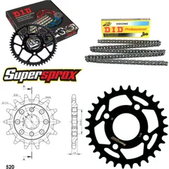 Chain Kit - Steel - for: KYMCO MXU50 07-08/Venox 250 04-09 14-30-086 DID520NZ Clip