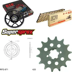 Chain Kit - Steel - for: E-Ton Rascal IXL-40 98-01/Viper JXL-4 14-36-078 DID420NZ3(G&B) Clip